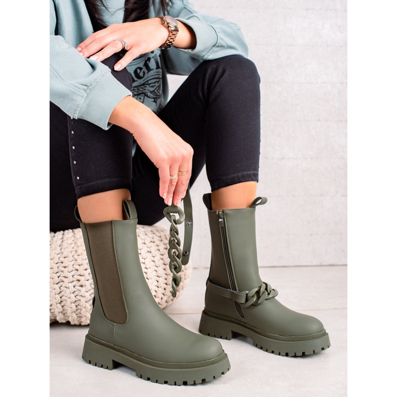 TRENDI Travailleurs verts avec une bande décorative 1