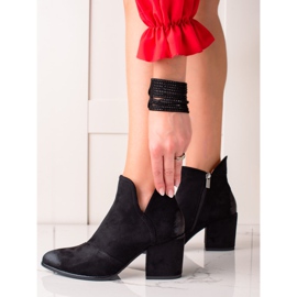 W. Potocki Bottines en daim Potocki noir 2