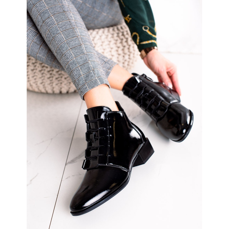 W. Potocki Bottines Potocki vernies élégantes noir 1