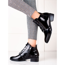 W. Potocki Bottines Potocki vernies élégantes le noir 2