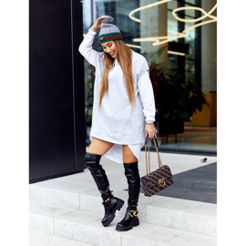 Bottes Hautes Avec Élément Décoratif Noir Masha 1