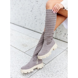 PA2 Boots Daim Ajourées Marron Clair Eldime brun 5