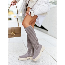 PA2 Boots Daim Ajourées Marron Clair Eldime brun 2