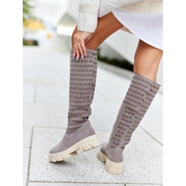 PA2 Boots Daim Ajourées Marron Clair Eldime brun 4