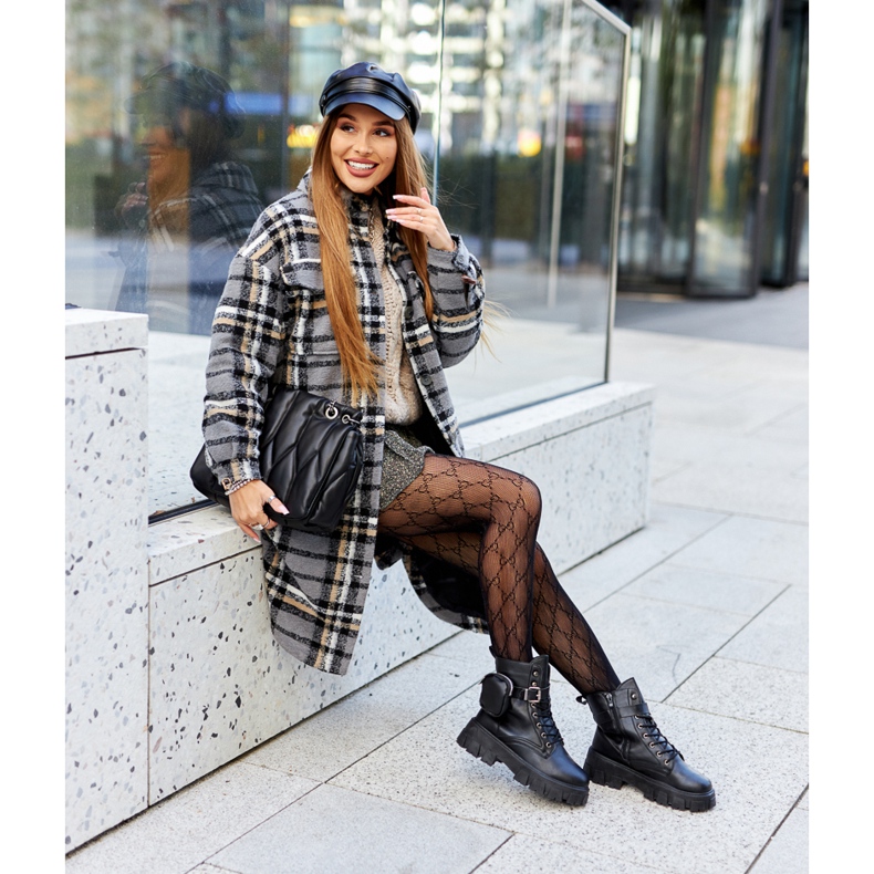 Boots Ouvrières Avec Rein Noir Olenisse le noir 2