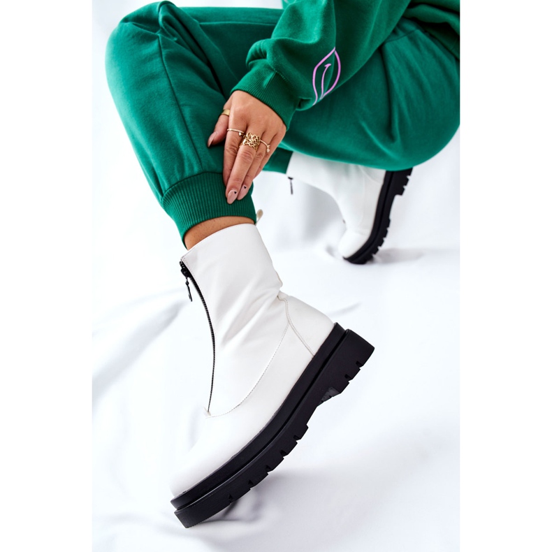 PE1 Bottes pour femmes avec fermeture éclair Blanc Tierra 1