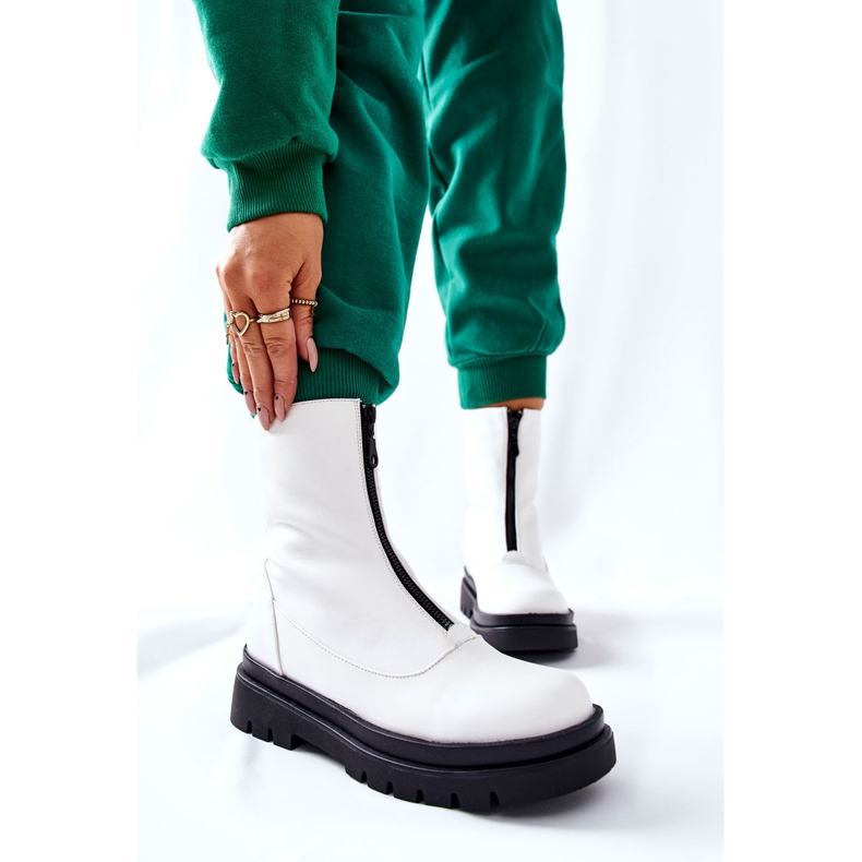 PE1 Bottes pour femmes avec fermeture éclair Blanc Tierra 2