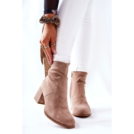 PE1 Bottines Femme Daim Beige Merducio kaki 5