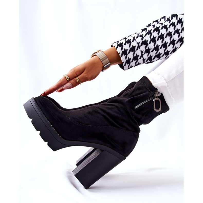 PG1 Bottines en daim Marlevo noires sur un poteau le noir 2