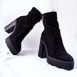 PG1 Bottines en daim Marlevo noires sur un poteau le noir 3