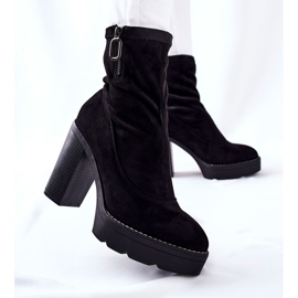 PG1 Bottines en daim Marlevo noires sur un poteau le noir 4