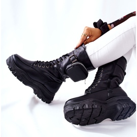 Bottines Plateformes Issanti Noires Avec Rein le noir 1