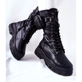 Bottines Plateformes Issanti Noires Avec Rein le noir 2