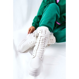 Bottines Plateformes Issanti Blanches Avec Rein 6