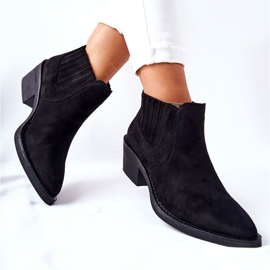 Bottines à enfiler en daim noires Assanella le noir 5