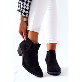 Bottines à enfiler en daim noires Assanella le noir 1