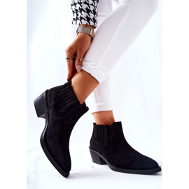 Bottines à enfiler en daim noires Assanella le noir 2