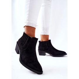 Bottines à enfiler en daim noires Assanella le noir 3