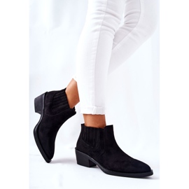Bottines à enfiler en daim noires Assanella le noir 4