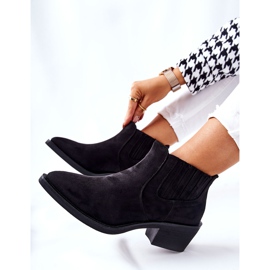 Bottines à enfiler en daim noires Assanella le noir 6