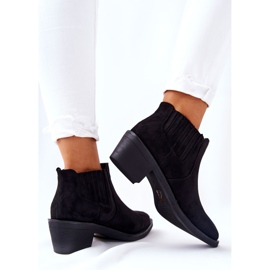 Bottines à enfiler en daim noires Assanella le noir 8