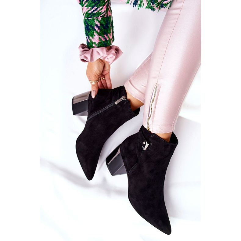 Bottes en cuir sur un poteau Laura Messi noir 2354 2