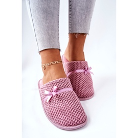 PE1 Chaussons Femme Nœud Rose Evira 1