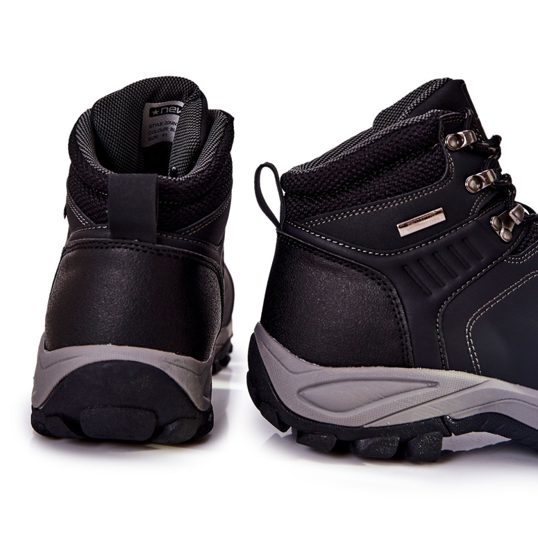 PE1 Chaussures de trekking chaudes noires pour hommes Dannis 1