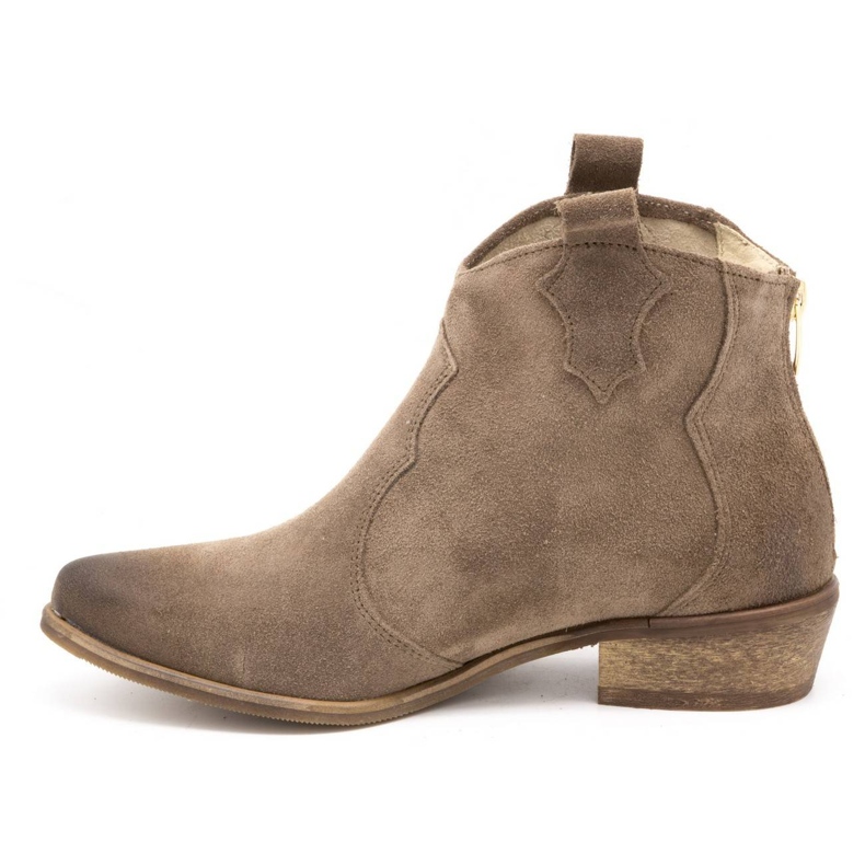 Exquisite Boots cuir femme 1128EX amande beige 1