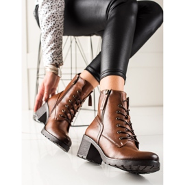 W. Potocki Bottes à lacets décontractées de Potocki brun 2