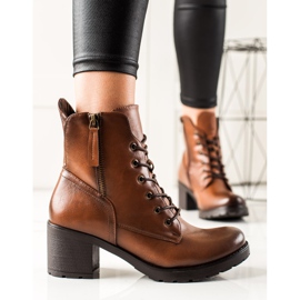 W. Potocki Bottes à lacets décontractées de Potocki brun 1