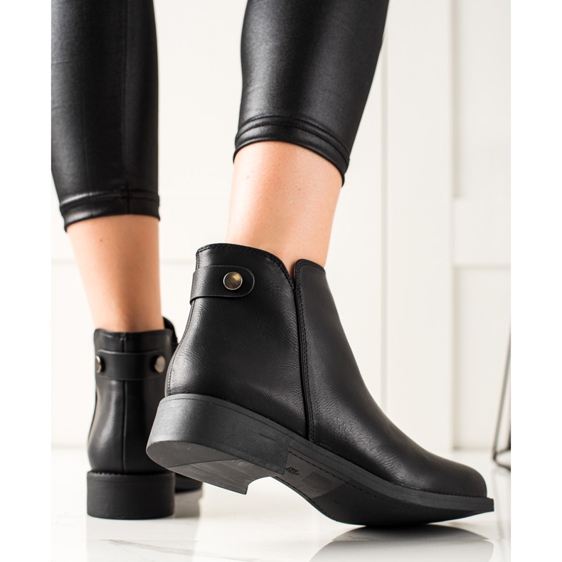 Lovery Bottines en cuir écologique noir le noir 1