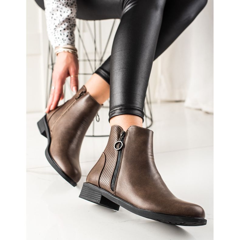 TRENDI Bottes marron à la mode brun 1