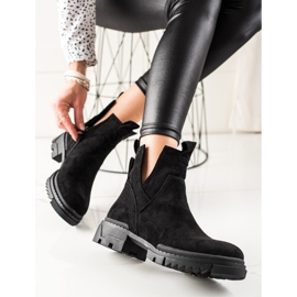 W. Potocki Sacs en daim découpés noir 1