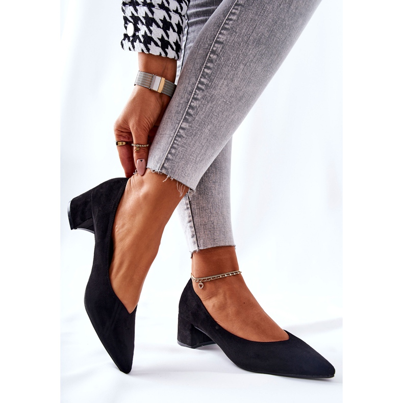 PG1 Escarpins en daim sur un poteau noir Rossie 2