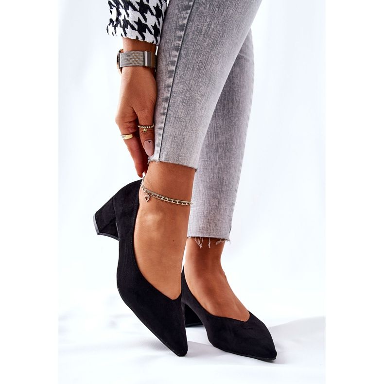 PG1 Escarpins en daim sur un poteau noir Rossie 1