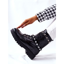 PG1 Bottes chaudes noires Nephele Workers avec clous le noir 4