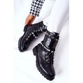 PG1 Bottes chaudes noires Nephele Workers avec clous le noir 5