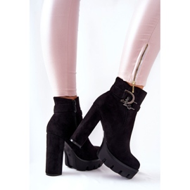 Bottines En Daim À Talons Hauts Noir Dianne le noir 5
