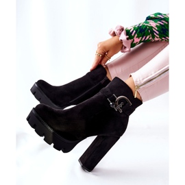 Bottines En Daim À Talons Hauts Noir Dianne le noir 6