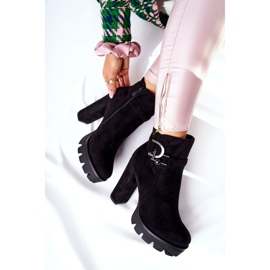 Bottines En Daim À Talons Hauts Noir Dianne le noir 7