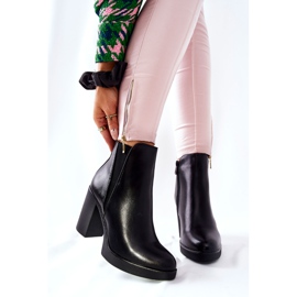 PG1 Bottes en cuir sur un poteau Linari noir le noir 5