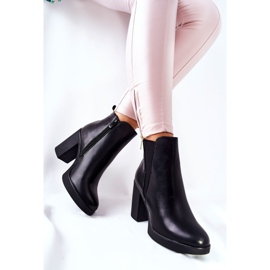 PG1 Bottes en cuir sur un poteau Linari noir le noir 2