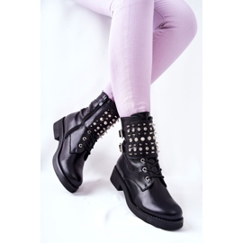 Bottes Avec Clous Sur La Fermeture Éclair Noir Laurena le noir 4