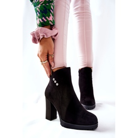 PG1 Bottes en daim noires Lagerlla sur un poteau le noir 7