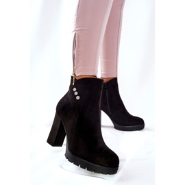 PG1 Bottes en daim noires Lagerlla sur un poteau le noir 5