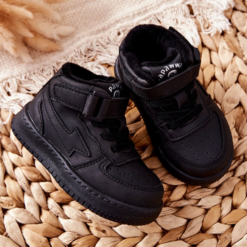 PA1 Chaussures De Sport Hautes Isolées Enfant Noir Clafi 2
