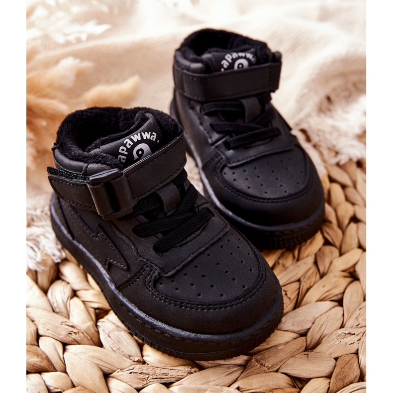PA1 Chaussures De Sport Hautes Isolées Enfant Noir Clafi 4