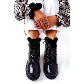 POTOCKI Bottes de neige hautes isolées en fourrure Noir Atchoum 2