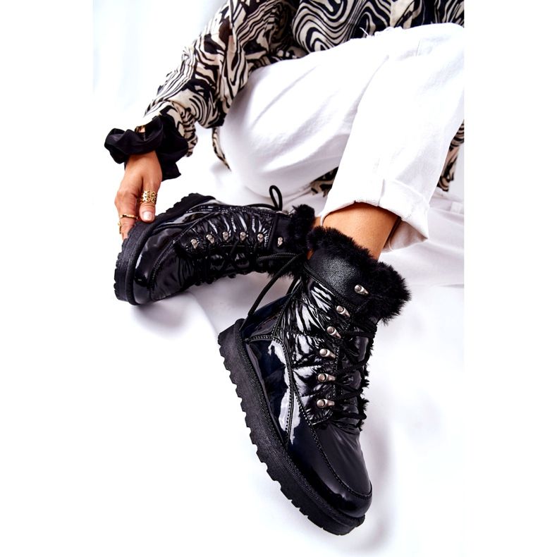 POTOCKI Bottes de neige hautes isolées en fourrure Noir Atchoum 3